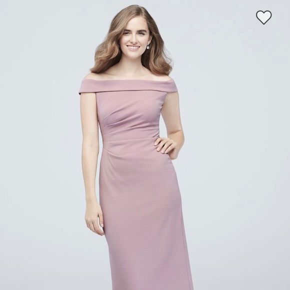 David's Bridal Dresses & Skirts - David’s Bridal DB Studio Off Shoulder Side Drape bridesmaid dress size 0